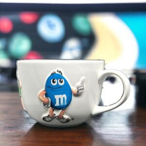M&M's Candies Coffee Tea or Soup Ceramic Mug Multicolor Candy Characters 18oz